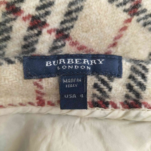バーバリーロンドン BURBERRY LONDON イタリア製 ノバチェック ウールスカート レディース US 4