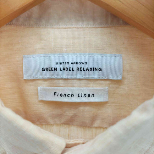 ユナイテッドアローズグリーンレーベルリラクシング UNITED ARROWS green label relaxing NM ストレッチ フレンチリネン シャンブレー ボタンダウン シャツ メンズ JPN:M