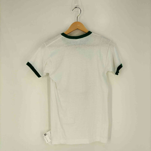 チャンピオン Champion 70s USA製 バータグ フロントプリント リンガーTシャツ メンズ import:S