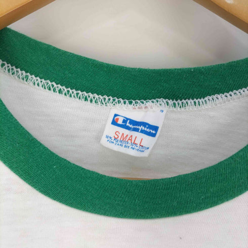 チャンピオン Champion 70s USA製 バータグ フロントプリント リンガーTシャツ メンズ import:S