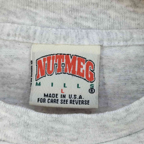 ナツメグ NUTMEG 90s USA製 シングルステッチ NBA チームロゴプリント ポケットTシャツ メンズ import:L