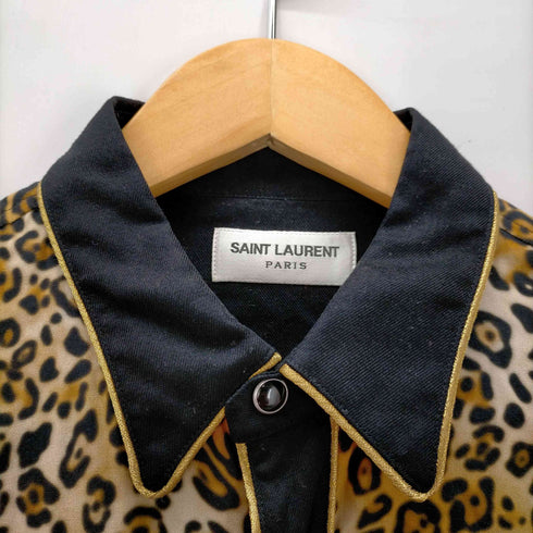 サンローランパリ SAINT LAURENT PARIS 17aw レオパード ロックスリムシャツ メンズ import:S