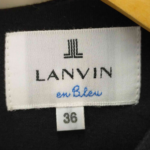 ランバンオンブルー LANVIN en Bleu ボリュームスリーブコンビワンピース レディース DE:36