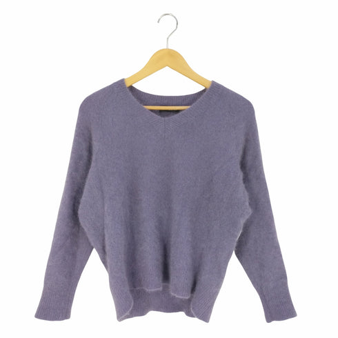 ユナイテッドアローズグリーンレーベルリラクシング UNITED ARROWS green label relaxing KFC ヘアリー Vネック ニット レディース