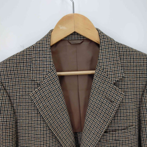 Isetan Traditional シングル3B チェック テーラードジャケット メンズ