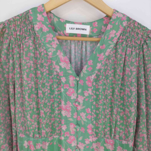 リリーブラウン Lily Brown パッチワークフラワーワンピース レディース ONE SIZE