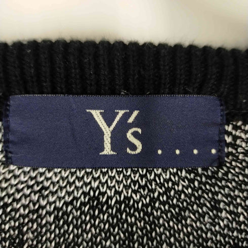ワイズ Ys HALF SLEEVE KNIT TOPS / DOTS JACQUARD (BLACK) メンズ 3