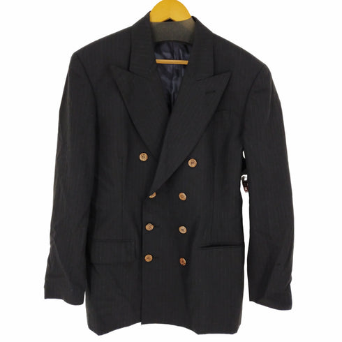ジャンポールゴルチエオム Jean Paul GAULTIER HOMME 90S ウールナイロン ダブルテーラードジャケット ストライプ メンズ 50