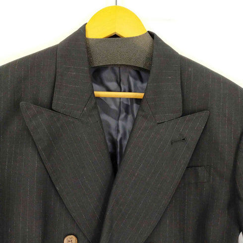 ジャンポールゴルチエオム Jean Paul GAULTIER HOMME 90S ウールナイロン ダブルテーラードジャケット ストライプ メンズ 50
