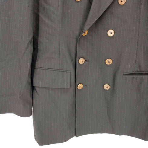 ジャンポールゴルチエオム Jean Paul GAULTIER HOMME 90S ウールナイロン ダブルテーラードジャケット ストライプ メンズ 50