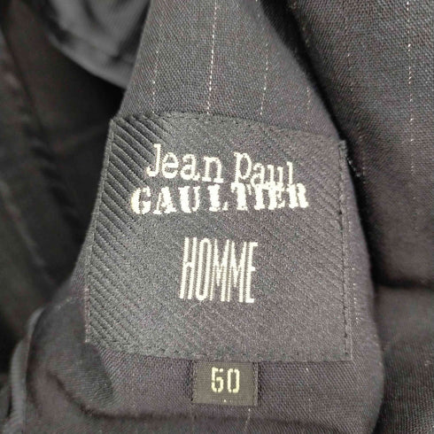 ジャンポールゴルチエオム Jean Paul GAULTIER HOMME 90S ウールナイロン ダブルテーラードジャケット ストライプ メンズ 50