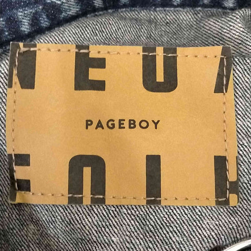 ページボーイ PAGEBOY 21SS BIG Gジャン ケミカル ウォッシュ デニム レディース FREE
