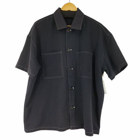 エマクローズ EMMA CLOTHES オープンカラー ステッチ加工 S/Sシャツ メンズ LL