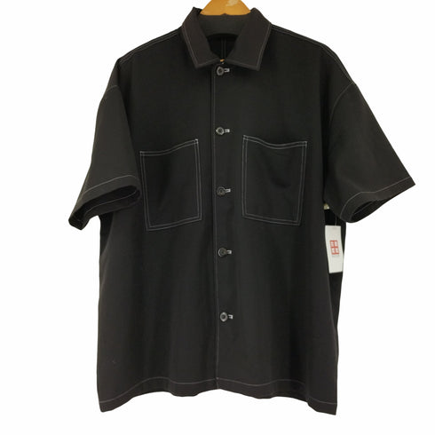 エマクローズ EMMA CLOTHES オープンカラー ステッチ加工 S/Sシャツ メンズ LL