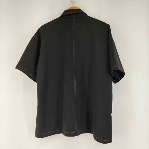 エマクローズ EMMA CLOTHES オープンカラー ステッチ加工 S/Sシャツ メンズ LL