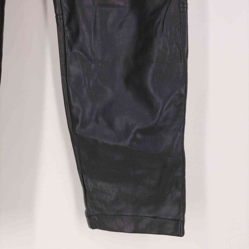 ザラ ZARA black faux leather cargo pants レディース M