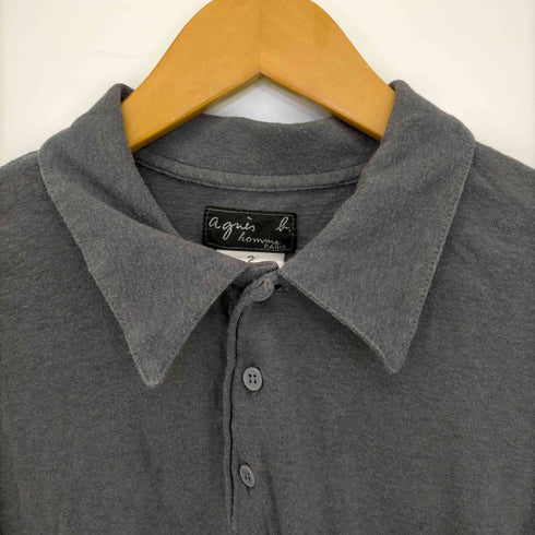 アニエスベーオム Agnes b.homme フランス製 ポロシャツ コットンリネン メンズ 2