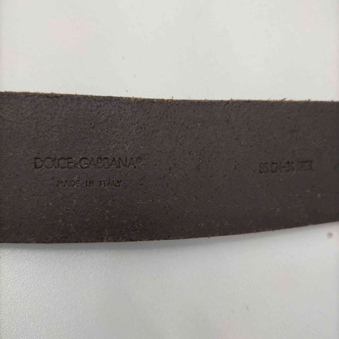 ドルチェアンドガッバーナ DOLCE&GABBANA ハトメロゴレザーベルト メンズ