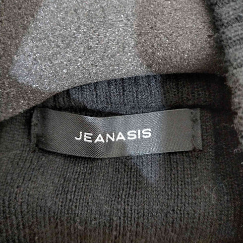 ジーナシス JEANASIS ミックスアミハーフジップワンピース レディース FREE