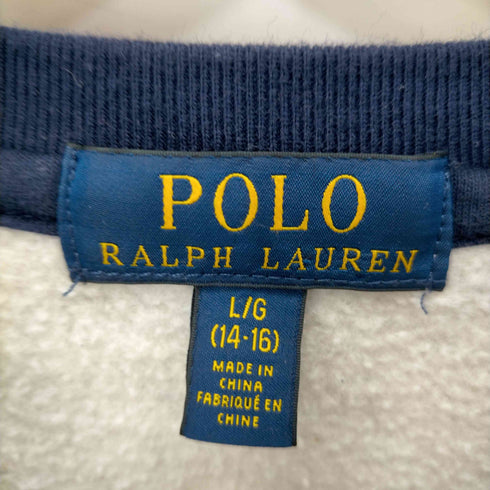 ポロラルフローレン POLO RALPH LAUREN ベアーワッペン Vガゼット スウェット レディース 14-16