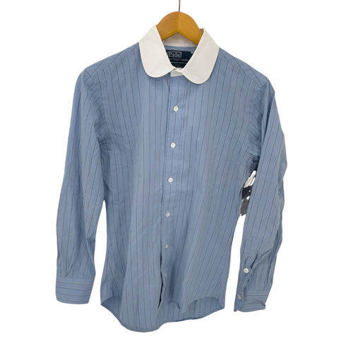 ポロバイラルフローレン Polo by RALPH LAUREN CLUB CUSTOM FIT 丸襟 ストライプ L/S シャツ メンズ JPN:S