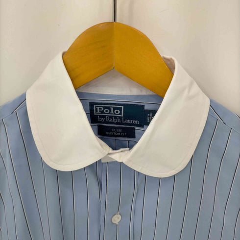 ポロバイラルフローレン Polo by RALPH LAUREN CLUB CUSTOM FIT 丸襟 ストライプ L/S シャツ メンズ JPN:S