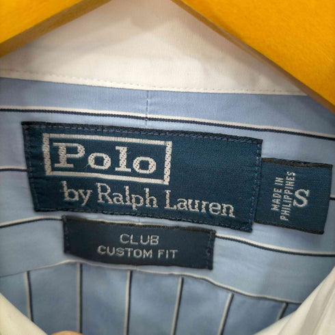 ポロバイラルフローレン Polo by RALPH LAUREN CLUB CUSTOM FIT 丸襟 ストライプ L/S シャツ メンズ JPN:S