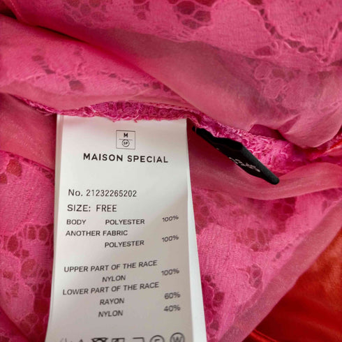 メゾンスペシャル MAISON SPECIAL Lace Combination Camisole Onepiece レースコンビキャミワンピース レディース FREE
