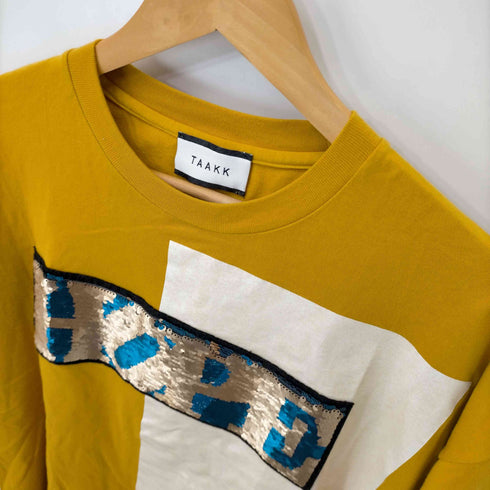ターク TAAKK 19SS LOVE HOPE スパンコール装飾Tシャツ メンズ JPN:2