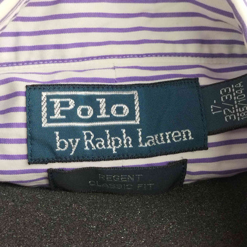 ポロバイラルフローレン Polo by RALPH LAUREN REGENT CLASSIC FIT ポニー無し L/S ストライプシャツ メンズ 17 32/33