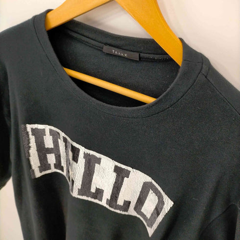 ターク TAAKK 17AW HELLOスパンコール装飾 S/S Tシャツ メンズ JPN:M