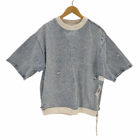 ザラ ZARA ダメージ加工デニムスウェット メンズ S