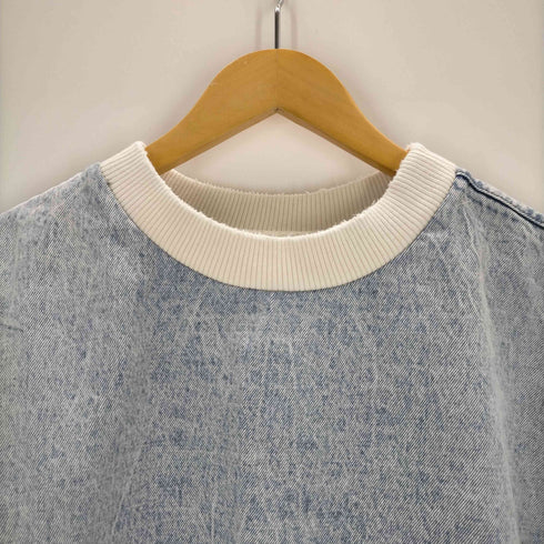 ザラ ZARA ダメージ加工デニムスウェット メンズ S