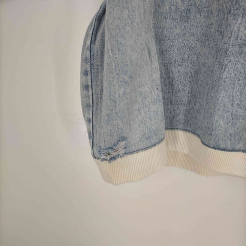 ザラ ZARA ダメージ加工デニムスウェット メンズ S