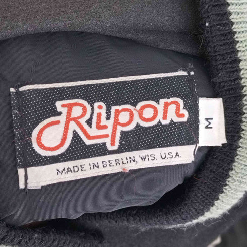 Ripon USA製 袖レザー アワードジャケット メンズ import:M
