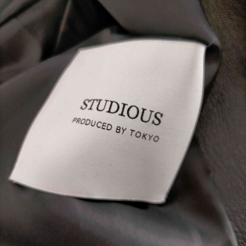 ステュディオス STUDIOUS シープレザー シングルライダースジャケット メンズ JPN:2