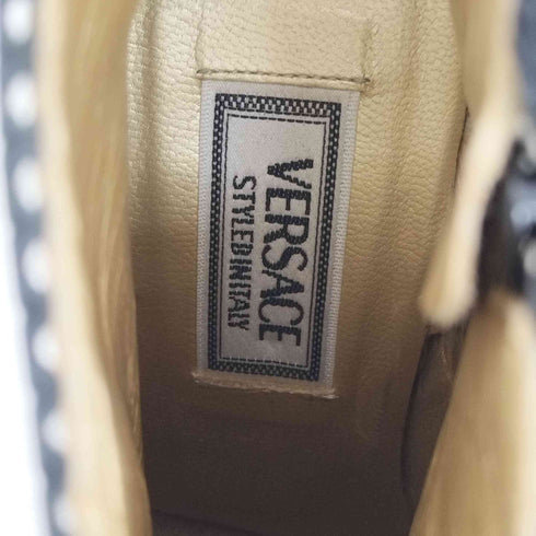 ヴェルサーチ VERSACE サンバースト パンチング レースアップショートブーツ レディース 35 1/2