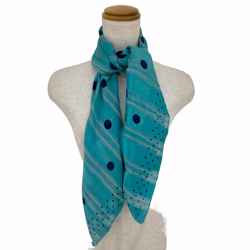 クリスチャンディオール Christian Dior ドット シルクスカーフ レディース