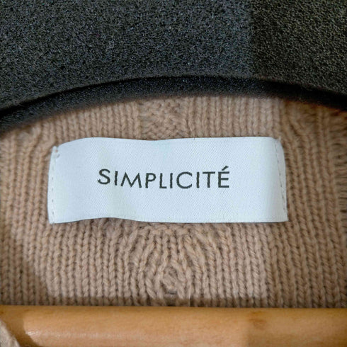 シンプリシテェ SIMPLICITE ネップ フリルニットワンピース レディース