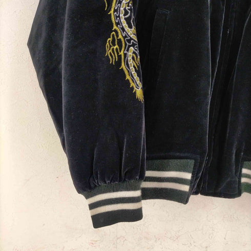 ホシヒメ Hoshihime YKOSUKA 虎刺繍デザイン ベロアスタジャン メンズ 3L