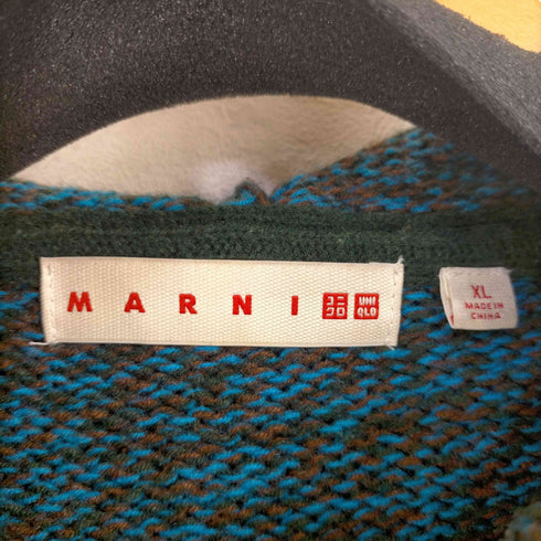 マルニ MARNI 22AW ミックスカラーニットオーバーサイズフルジップパーカ メンズ import:XL