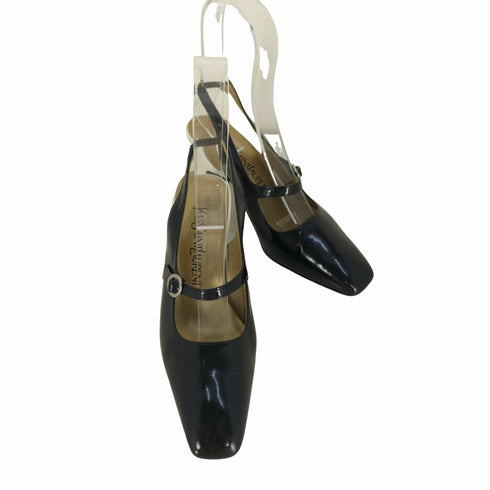 イヴサンローラン Yves Saint Laurent バイカラーストラップパンプス レディース EUR:36