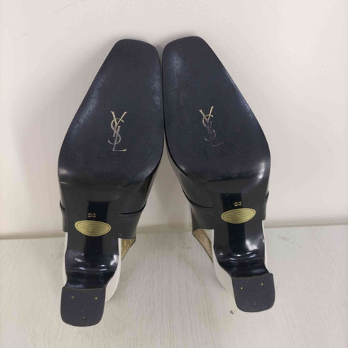 イヴサンローラン Yves Saint Laurent バイカラーストラップパンプス レディース EUR:36