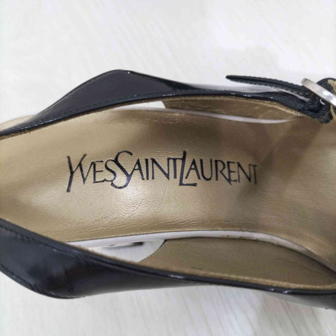 イヴサンローラン Yves Saint Laurent バイカラーストラップパンプス レディース EUR:36
