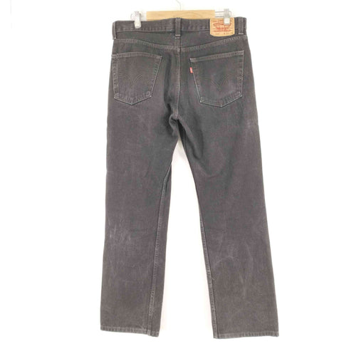 リーバイス Levis 505 REGULAR FIT ジップアップ ストレートブラックデニム メンズ W34 L32
