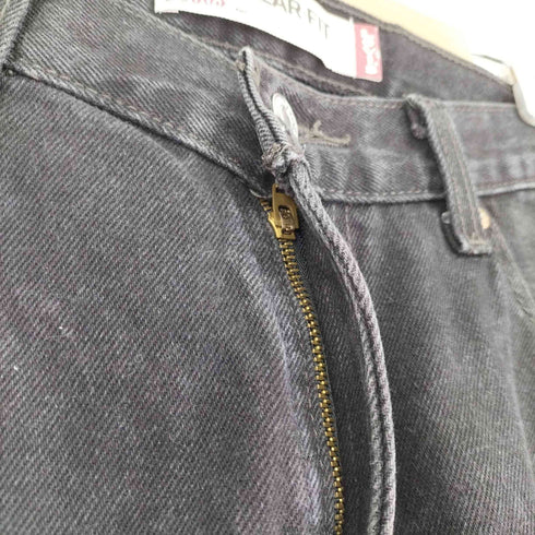 リーバイス Levis 505 REGULAR FIT ジップアップ ストレートブラックデニム メンズ W34 L32