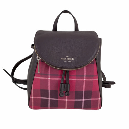 ケイトスペード Kate spade レイラ プレイド チェック ミディアム バックパック レディース