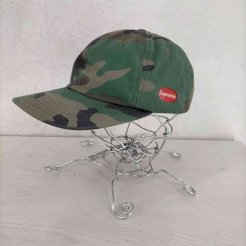 シュプリーム Supreme USA製 カモ柄 レザーシンチバック コットンキャップ メンズ FREE