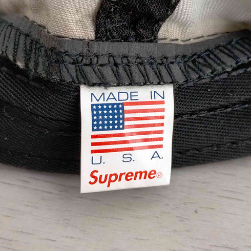 シュプリーム Supreme USA製 カモ柄 レザーシンチバック コットンキャップ メンズ FREE