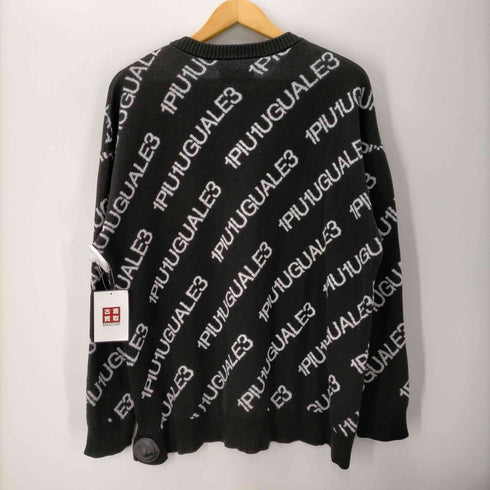 ウノピュウノウグァーレトレ 1PIU1UGUALE3 22SS 113 DROP SHOULDER CREW ダブルジャガード バイアスロゴ総柄 ドロップショルダー クルーネック ニット セーター メンズ 99/V